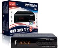 (Цифровой телевизионный приемник World Vision Foros Combo (T2+S2+C, кнопки, дисплей, IPTV, обучаемый ПДУ))