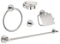 Набор аксессуаров 5 в 1 GROHE Essentials 40344001 стекло сталь хром