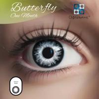 Цветные контактные линзы Офтальмикс Butterfly Color One Month (2 линзы) -6.00 R 8.6 Black (Черный)