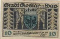 Германия (Веймарская Республика) Гослар 10 пфеннигов 1920 г. (9)