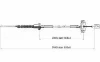 Трос сцепления Chevrolet Matiz (M200 M250) 05- Daewoo Matiz (KLYA) 98- Tico (KLY3) 95-