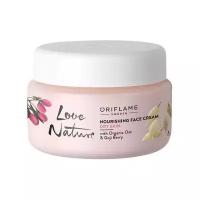 Oriflame Love Nature Nourishing Face Cream Питательный крем для лица с органическим овсом и ягодами годжи, 50 мл