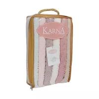 Подарочный комплект махровых полотенец с бахромой ESRA розовый
