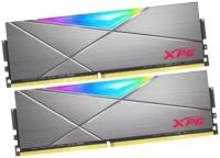 Оперативная память Adata DDR4 16Gb (2x8Gb) 3600MHz pc-28800 XPG Spectrix D50 RGB Grey (AX4U36008G18I-DT50)