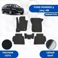 Комплект Ева ковриков для Ford Mondeo 5 2014-НВ Левый Руль / Эва коврики в салон для Форд Мондео 5 2014-НВ Левый Руль / Автоковрики eva