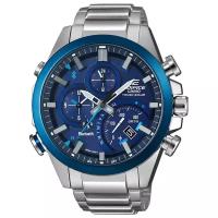 Наручные часы CASIO Edifice EQB-500DB-2A мужские, кварцевые, уведомление о сообщениях, будильник, настройка времени с помощью приложения, хронограф, секундомер, водонепроницаемые, противоударные, индикатор запаса хода, подсветка стрелок