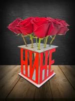 Подарок девушке, ваза для цветов, подставка с именем Нина. Приятный презент на день рождения, 1 сентября, День знаний, Новый Год, 8 марта, 14 февраля