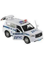 Машина металлическая INFINITI QX80 полиция,12,5 см, двери, багажник, инерционная, белый, коробка. Технопарк