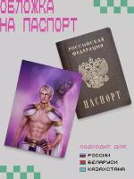 Обложка для паспорта, розовый, синий