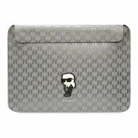 Karl Lagerfeld для ноутбуков 13"/14" чехол-папка Saffiano Sleeve Monogram NFT Karl Ikonik Silver