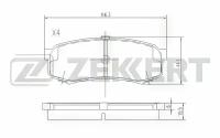 ZEKKERT BS2240 Колодки тормозные Toyota Land Cruiser 92-04, Prado 96-; Lexus GX 02-; MMC Pajero 06- задние Zekkert