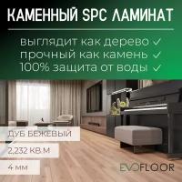 SPC ламинат Evofloor Home - Oak Beige (Дуб Бежевый)