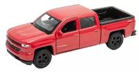 Машинка Welly 2017 Chevrolet Silverado 1:32 красный 39893