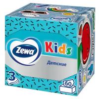 Салфетки бумажные в коробке Zewa Kids, 3 слоя, 60 шт