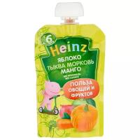 Пюре Heinz яблоко, тыква, морковь, манго (с 6 месяцев) 90 г, 1 шт