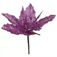 Цветок искусственный пуансетия диаметр 25 см на клипсе. цвет: сирень Lefard (241-1702)