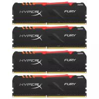 Оперативная память HyperX Fury RGB 32 ГБ (8 ГБ x 4 шт.) DDR4 3466 МГц DIMM CL16 HX434C16FB3AK4/32