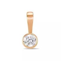 Подвеска с 1 кристаллом swarovski из красного золота P01-Z-59556-Z ЛУКАС