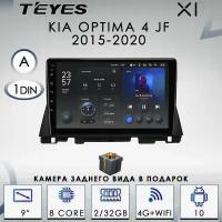 Штатная автомагнитола Teyes X1/ 2+32GB/ 4G/ Kia Optima 4 JF/ Киа Оптима 4/ Комплект А/ головное устройство/ мультимедиа/ 2din/ магнитола android