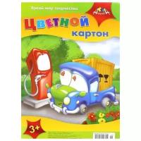 Картон цветной "Забавный грузовичок", 5 листов, 5 цветов