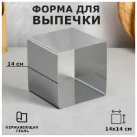 TAS-PROM Форма для выпечки и выкладки "Квадрат", H-14 см, 14 х 14 см