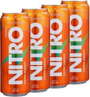 Энергетический напиток NITRO, 4х450мл (Апельсин) / С витаминами и таурином