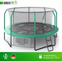 Батут UNIX Line SUPREME GAME 14 ft (green)