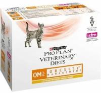 Влажный корм для кошек Pro Plan Veterinary Diets для снижения избыточной массы тела, с курицей (кусочки в соусе)