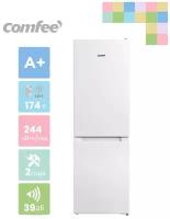 Холодильник Comfee RCB231WH1R, Low Frost, двухкамерный, белый, GMCC компрессор, LED освещение, перевешиваемые двери