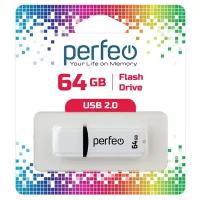 USB Флеш-накопитель USB накопитель Perfeo 64GB C02 White