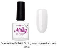 Гель-лак Nail Best Milky Gel Polish 04, 10 g/молочный