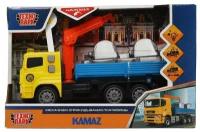 Модель KAMCRN-17PLCN-YEBU KAMAZ манипулятор 17 см,инерц, желтый Технопарк в коробке