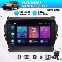 Автомагнитола для HYUNDAI Santa Fe, ix45 (2012-2019) на Android (9", CarPlay, Wi-Fi, GPS, Bluetooth) +камера