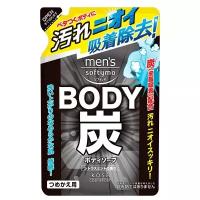 Мыло для тела мужское жидкое Mens Softymo Body Soap Charcoal c древесным углем с цитрусовым ароматом 400мл