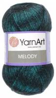 Пряжа YarnArt Melody 100г, 230м (ЯрнАрт Мелоди) Нитки для вязания, 9% шерсть, 21% акрил, 70% полиамид, цвет 890 морская волна, 1шт