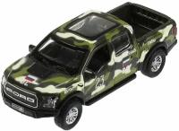 Машина металлическая FORD F150 RAPTOR 12 см, двери, багажник открываются, инерционная, Технопарк / машинка модельная коллекционная детская