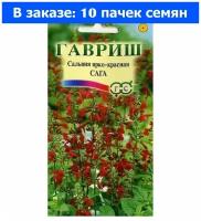 Семена Гавриш Сальвия Сага ярко-красная 0,05 г, 10 уп