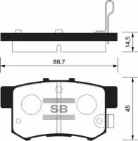 Колодки тормозные задние Sangsin Brake SP1368