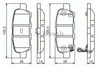 Колодки дисковые задние для nissan murano/x-trail 2.0-3.5 03 Bosch 0986495089