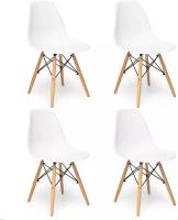 Стул для кухни Eames DSW Style, 4 шт, белый