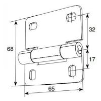 Внутренняя петля для панелей Doorhan DH25233-1/RAL9003