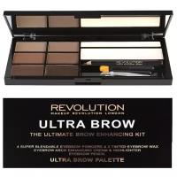 REVOLUTION Палетка теней для бровей Ultra Brow Palette