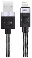 USB-Кабель, USB-A 3.0 - Lightning 27 Вт, 1 м, Orico A2L, черный/серебристый [ORICO-A2L-10-BK-BP]