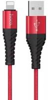 Кабель USB2.0 Am Lightning Hoco X38 2.4A Red, красный - 1 метр