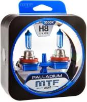 Галогенные автолампы MTF Light серия PALLADIUM H8, 12V, 35W, комплект 2 лампы