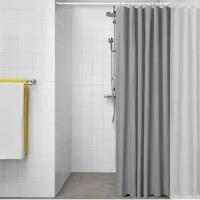 Штора для ванной IKEA LUDDHAGTORN 180x200см серый