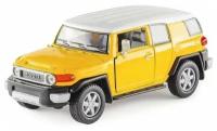 Машина инерционная Toyota FJ CRUISER желтая металл Kinsmart