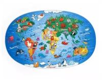 Пазл "Карта мира. Животные"