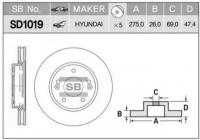 Диск тормозной (51712-2H000) Sangsin Brake SD1019