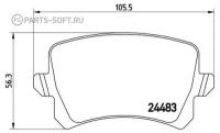 BREMBO колодки тормозные дисковые К-Т AUDI (FAW) A6L SALOON (C6) 03/05-12/12 / AUDI (FAW) Q3 CLOSED OFF-RO P85109